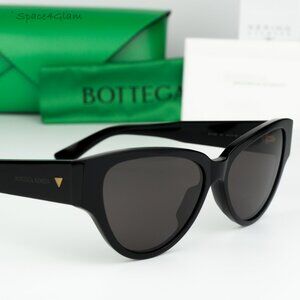 BRAND NEW Bottega Veneta Men Sunglasses Black Grey Cat Eye BV1319S 001